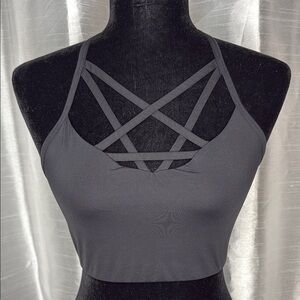 Pink Victoria’s Secret Ultimate Sports Bra Black Cage Front T Back Women’s M